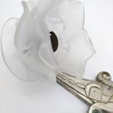 Art Deco wall light. Rose in glass paste.