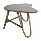 Table basse vintage en rotin