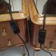 Pair of vintage ceramic lamps with double lighting
