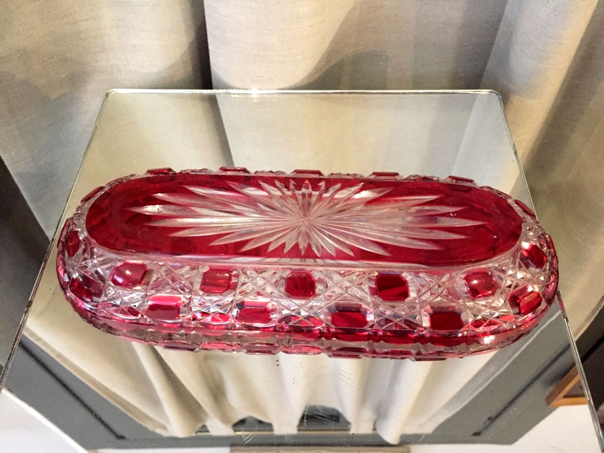 Comb door toothbrush holder empty bohemian glass pocket