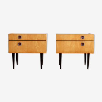 Pair of vintage bedside 60s / 70s