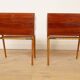 Ensemble de tables de chevet vintage danoises | Teck et chêne | Vintage