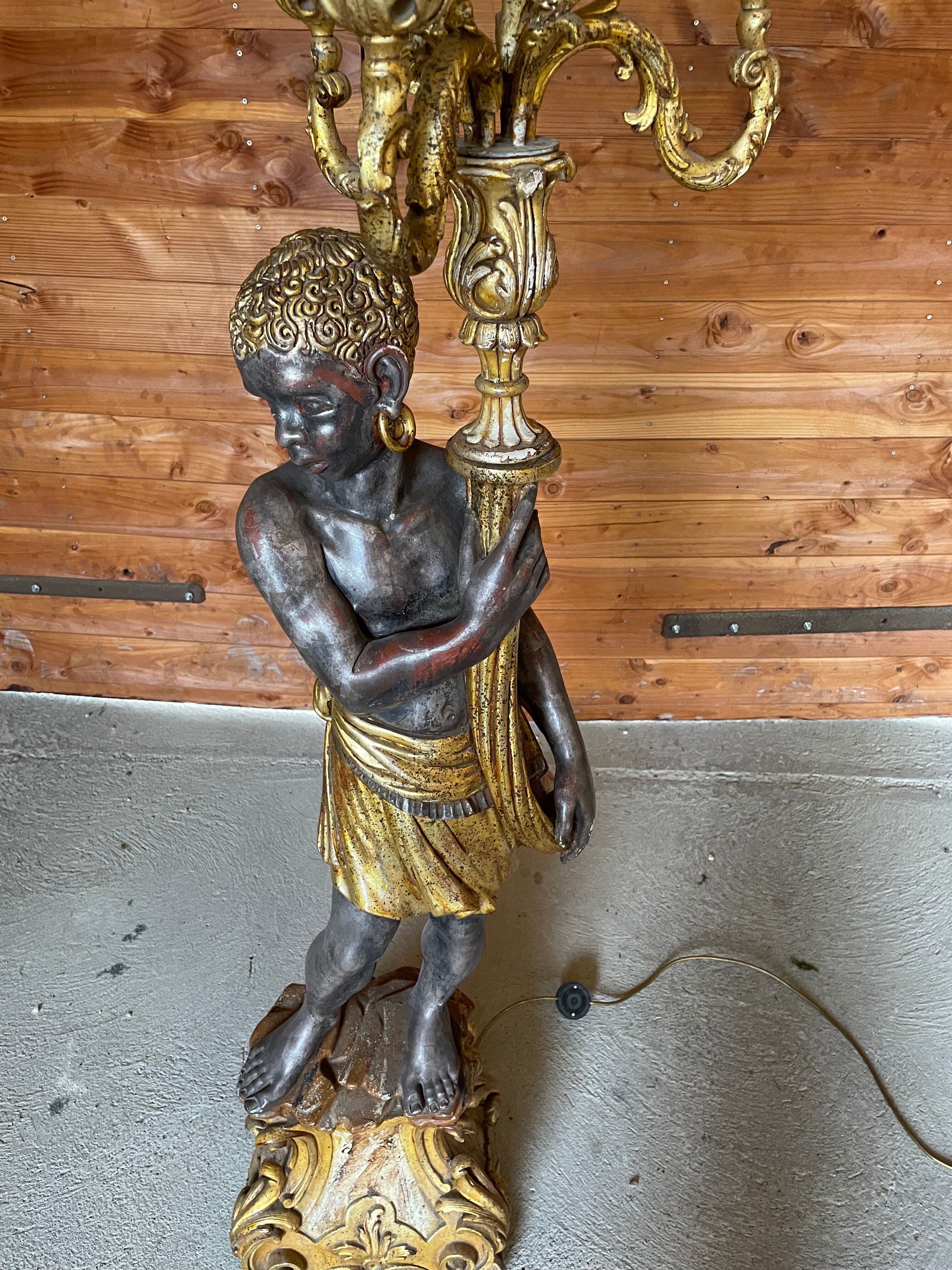 Nubian torch floor lamp