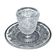 Old BACCARAT mustard maker in crystal molded with sandblasted arabesques