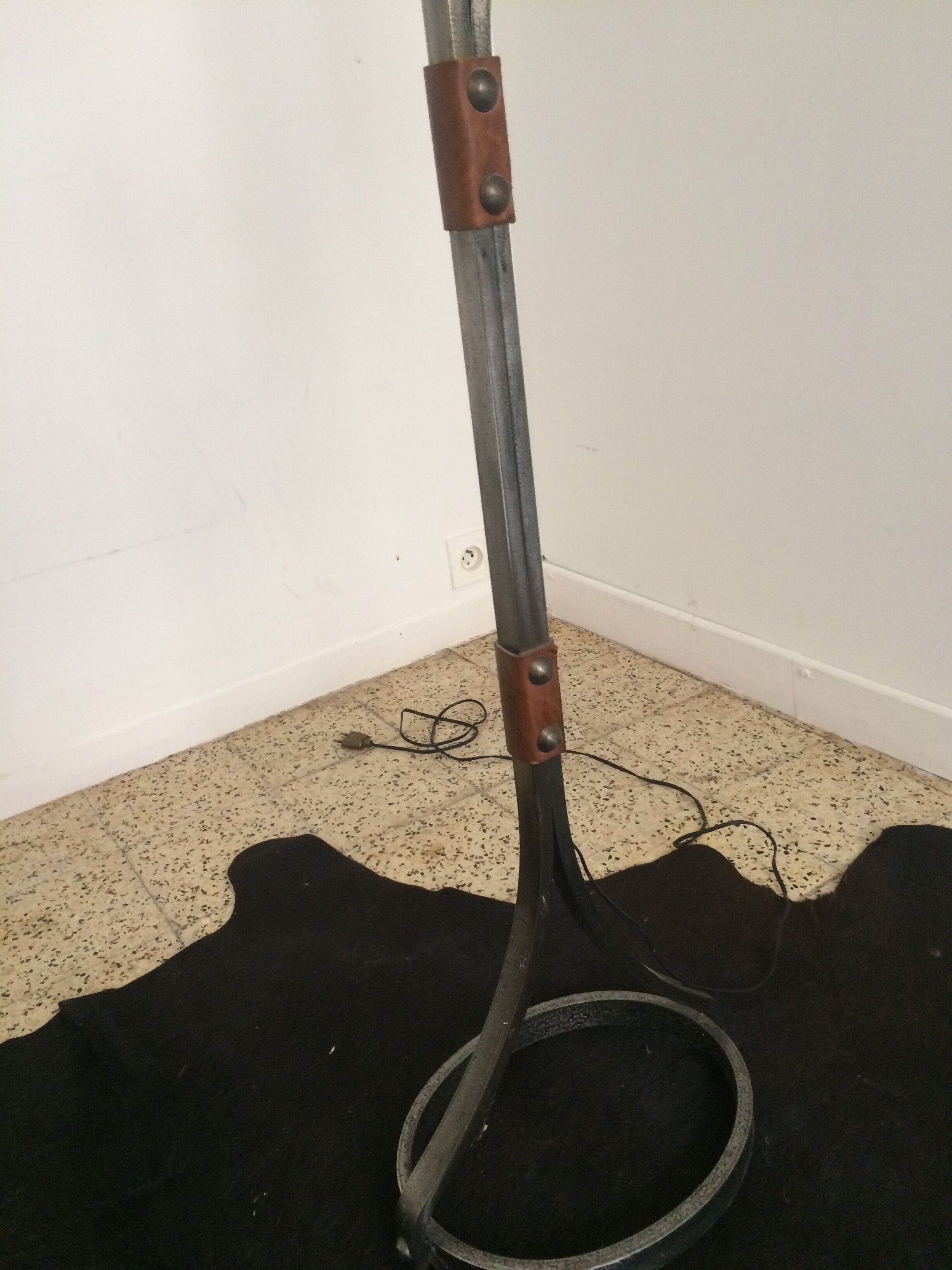 Lampadaire brutaliste by Jean-Pierre Ryckaert, edition Ryckaert / Le Dauphin, France 1950-1960.