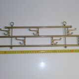 1 of 2 brass coat racks with 7 foldable hooks 1940s art-deco