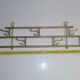 1 of 2 brass coat racks with 7 foldable hooks 1940s art-deco