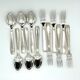 Ercuis 6 forks and 6 spoons dessert model carthage silver metal