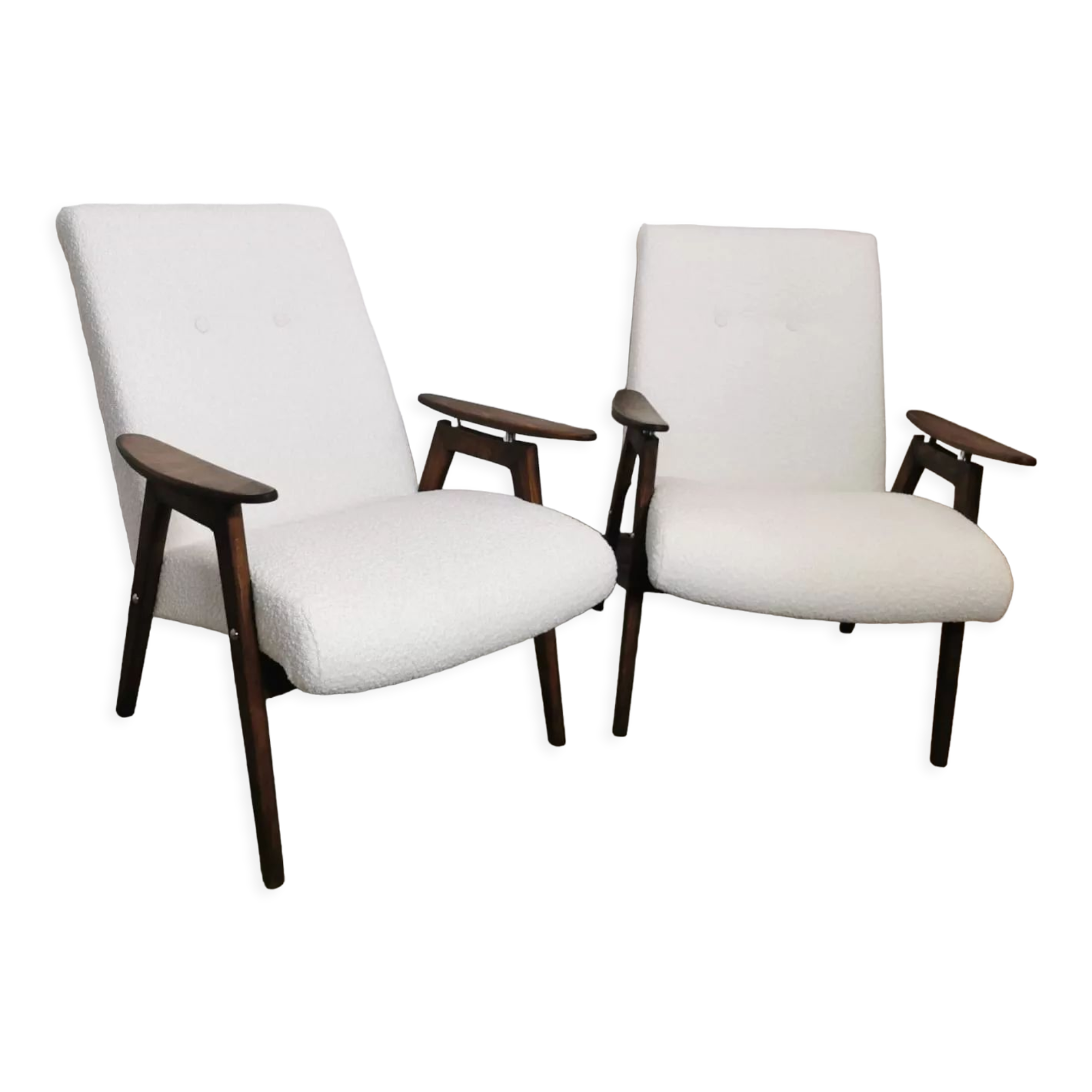 Paire de fauteuils par Jaroslav Smidek restaurés