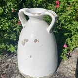 Enamelled concrete vase