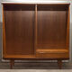 Scandinavian wardrobe 1960 teak 4 doors, 3 drawers, 2keys
