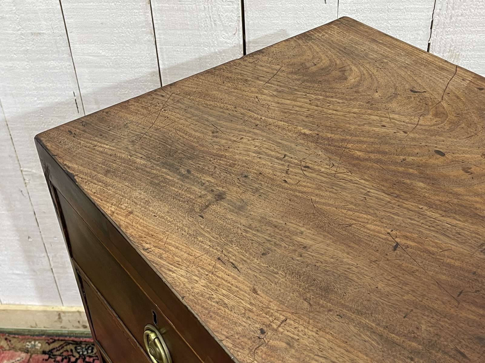 19th-century English mahogany commode
