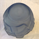 Art deco blue glass vase