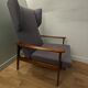 Scandinavian armchair with footrest 1950 vintage