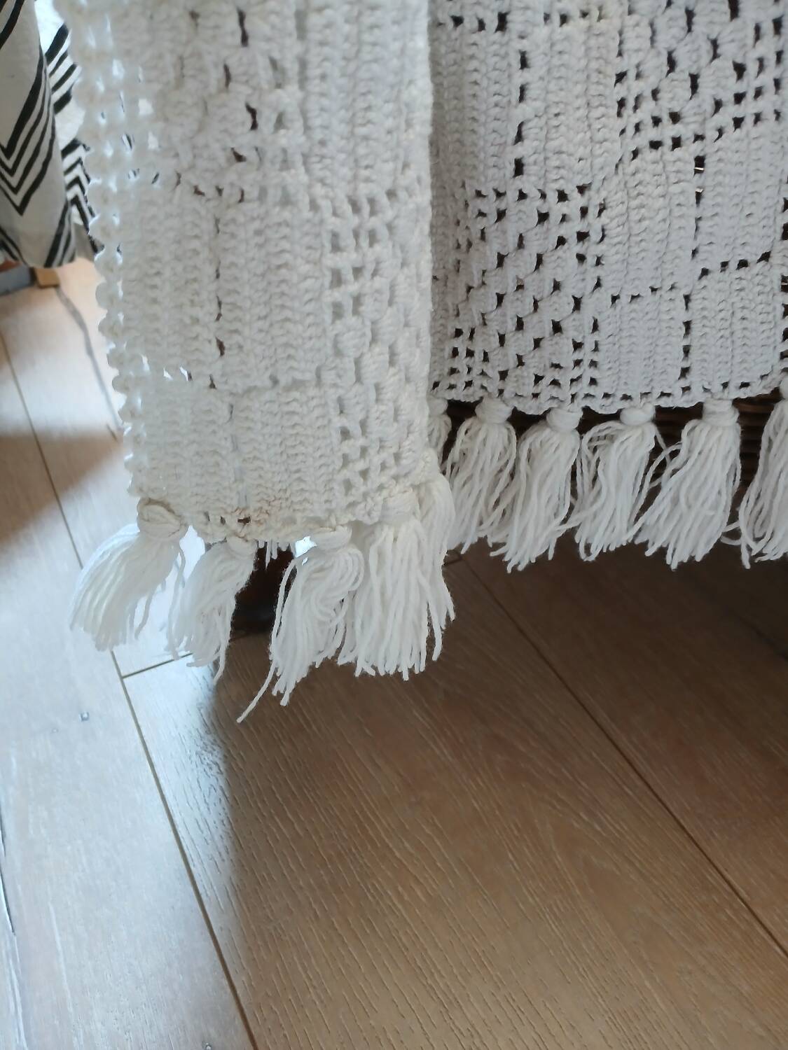 Antique crochet bedspread/plaid