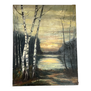 Tableau coucher de soleil