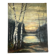 Tableau coucher de soleil huile sur toile signée