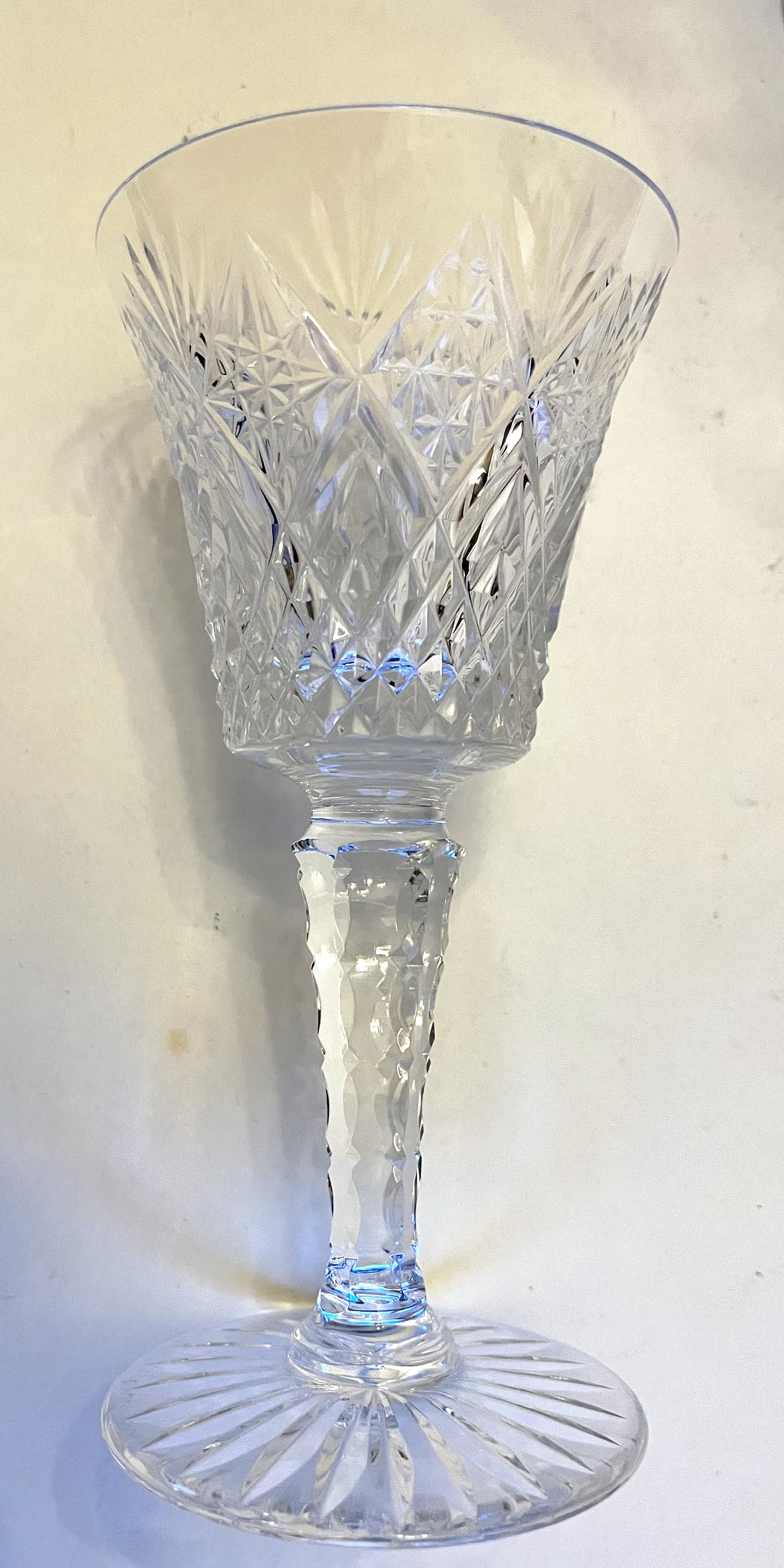 6 verres à eau en cristal taillé