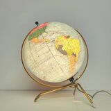 Luminous globe Taride 1970 golden tripod foot