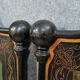 Pair of cast iron beds with hand-painted decorations period