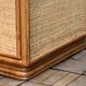 Vintage rattan and woven wicker wardrobe 1970s