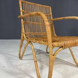 Ensemble de sièges en rotin Art déco, Europe centrale, années 1930-1940