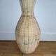 Braided wicker vase
