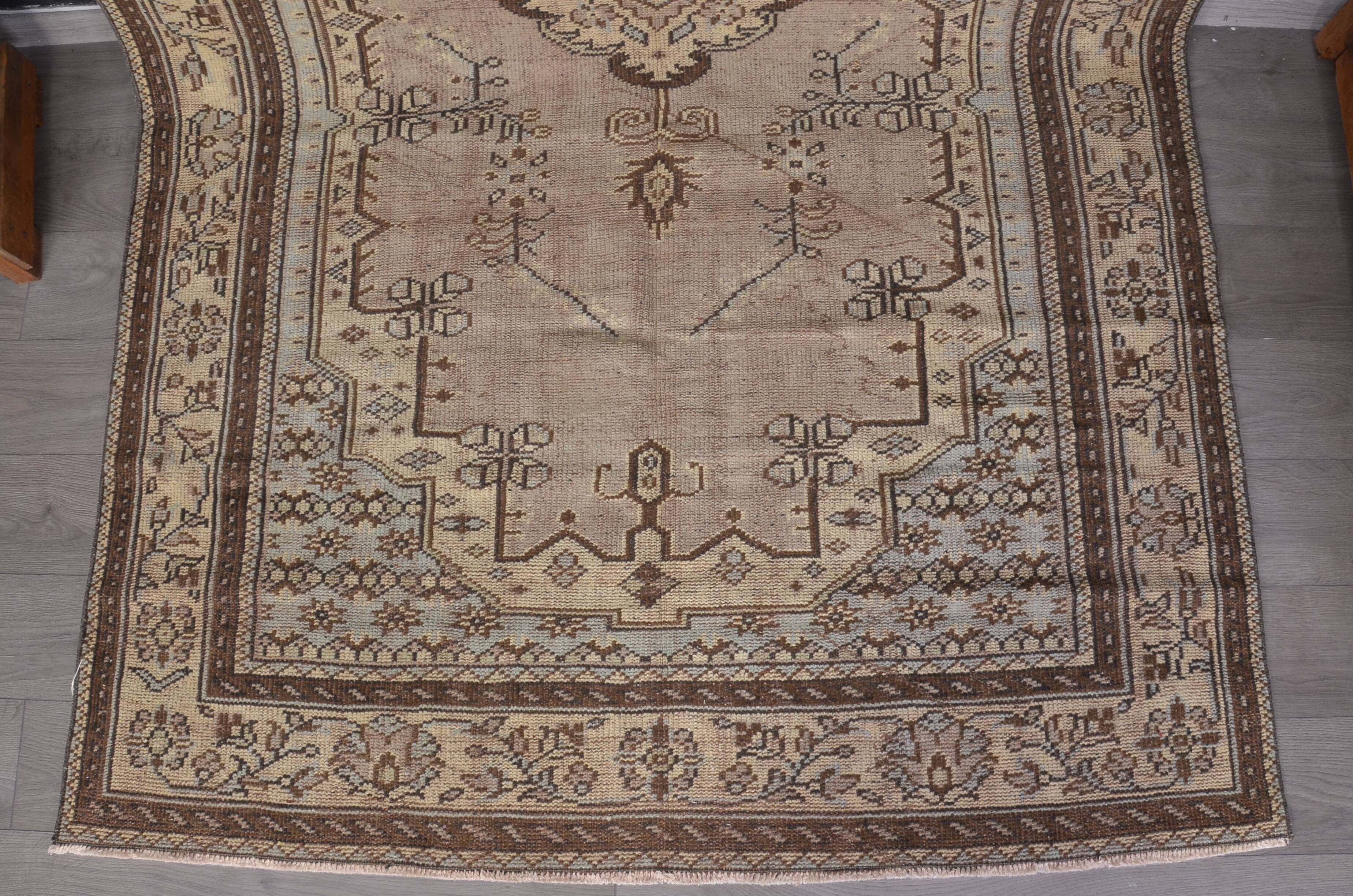 Brown Handmade Tribal Oushak Rug sku2333