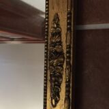 Rectangular mirror wooden gold 67 x 37 cm