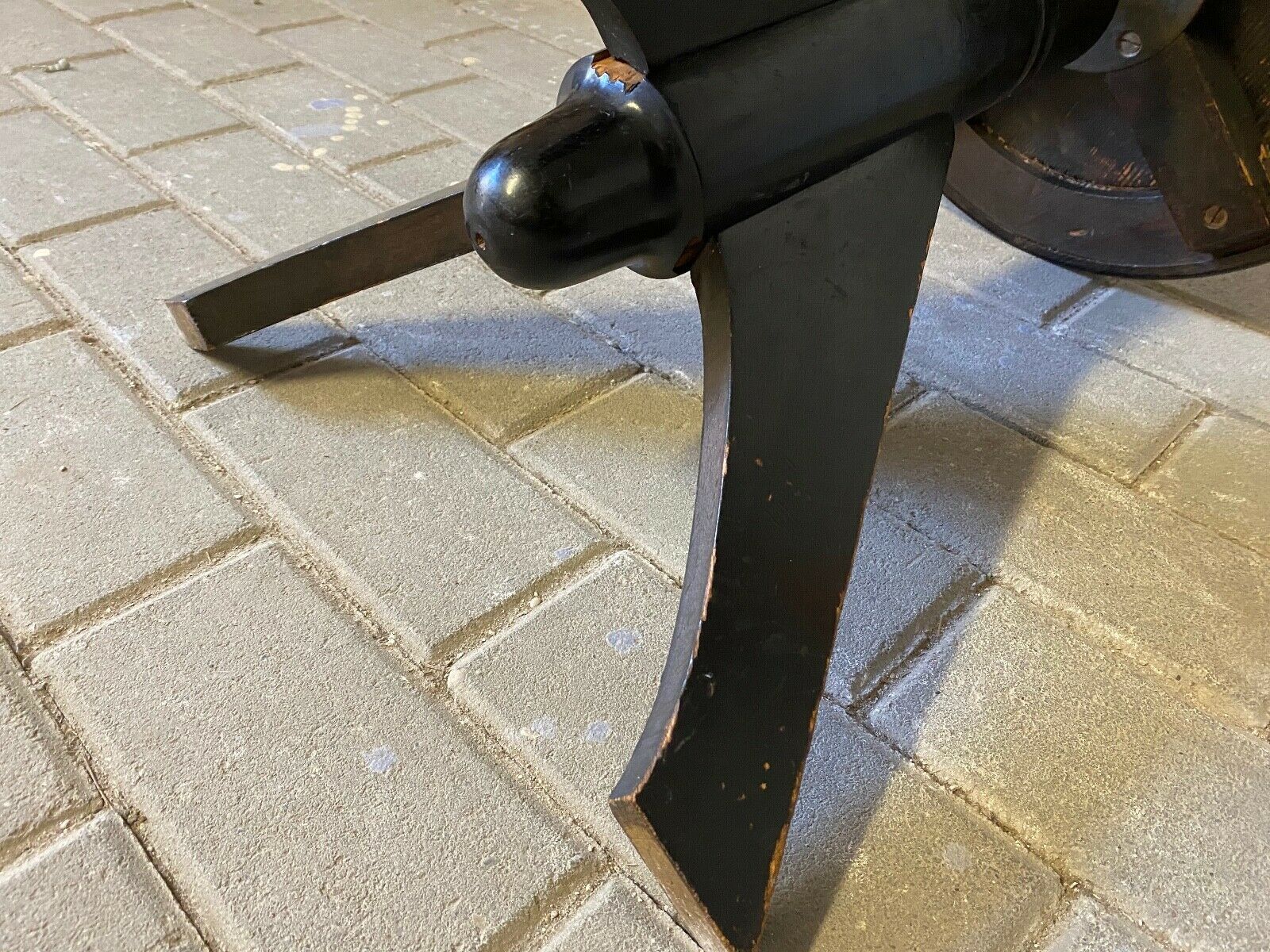 Leather and chain piano stool 1930