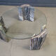 Vintage Italian marble and glass coffee table, 1970s