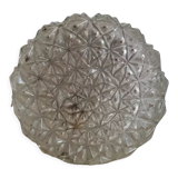 Vintage molded globe glass wall lamp