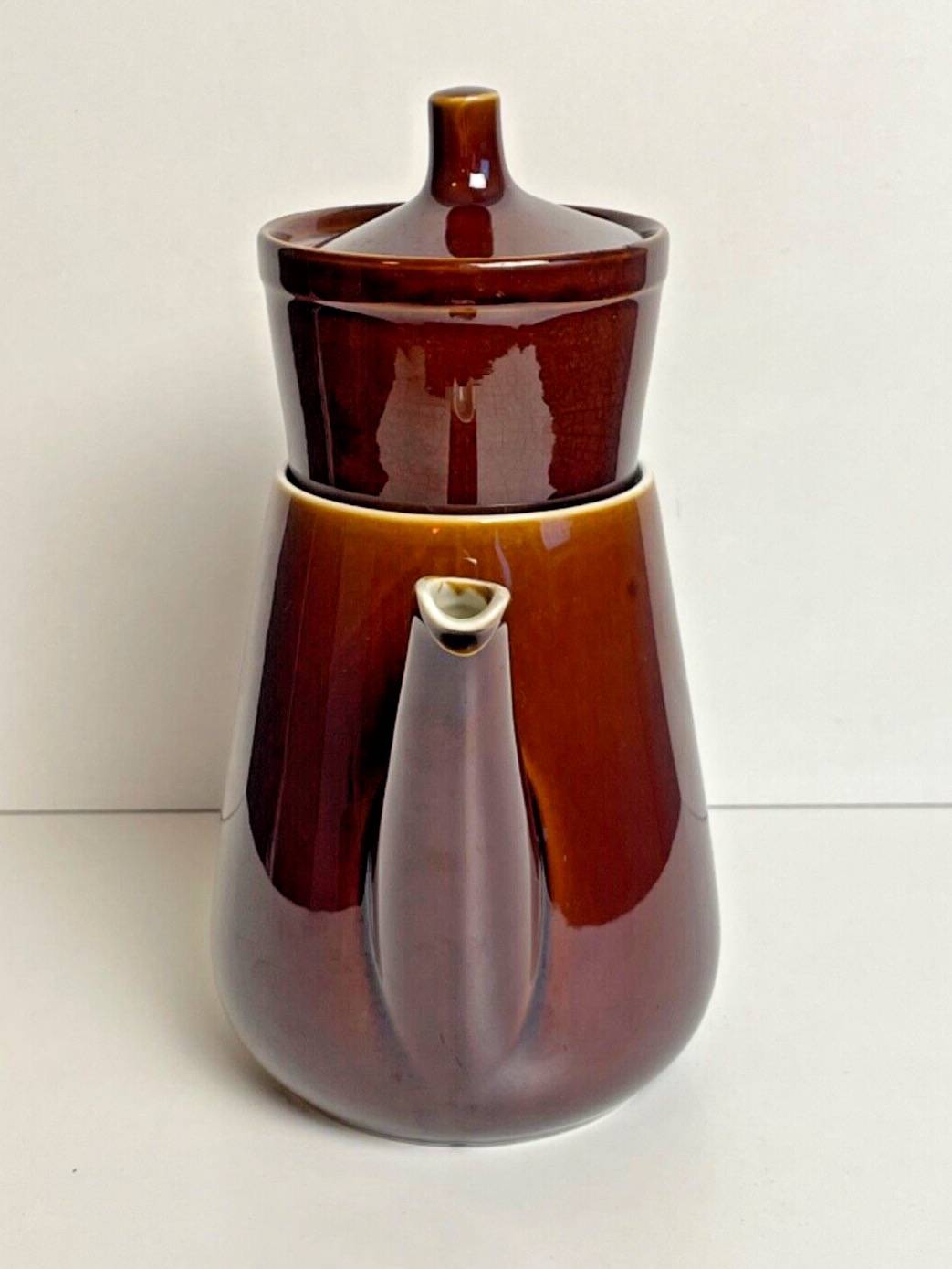 Vintage Villeroy & Boch teapot, in brown stoneware, made in Luxembourg