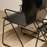 Series of 6 minimalist chairs model "EGOA 300" by Josep Mora