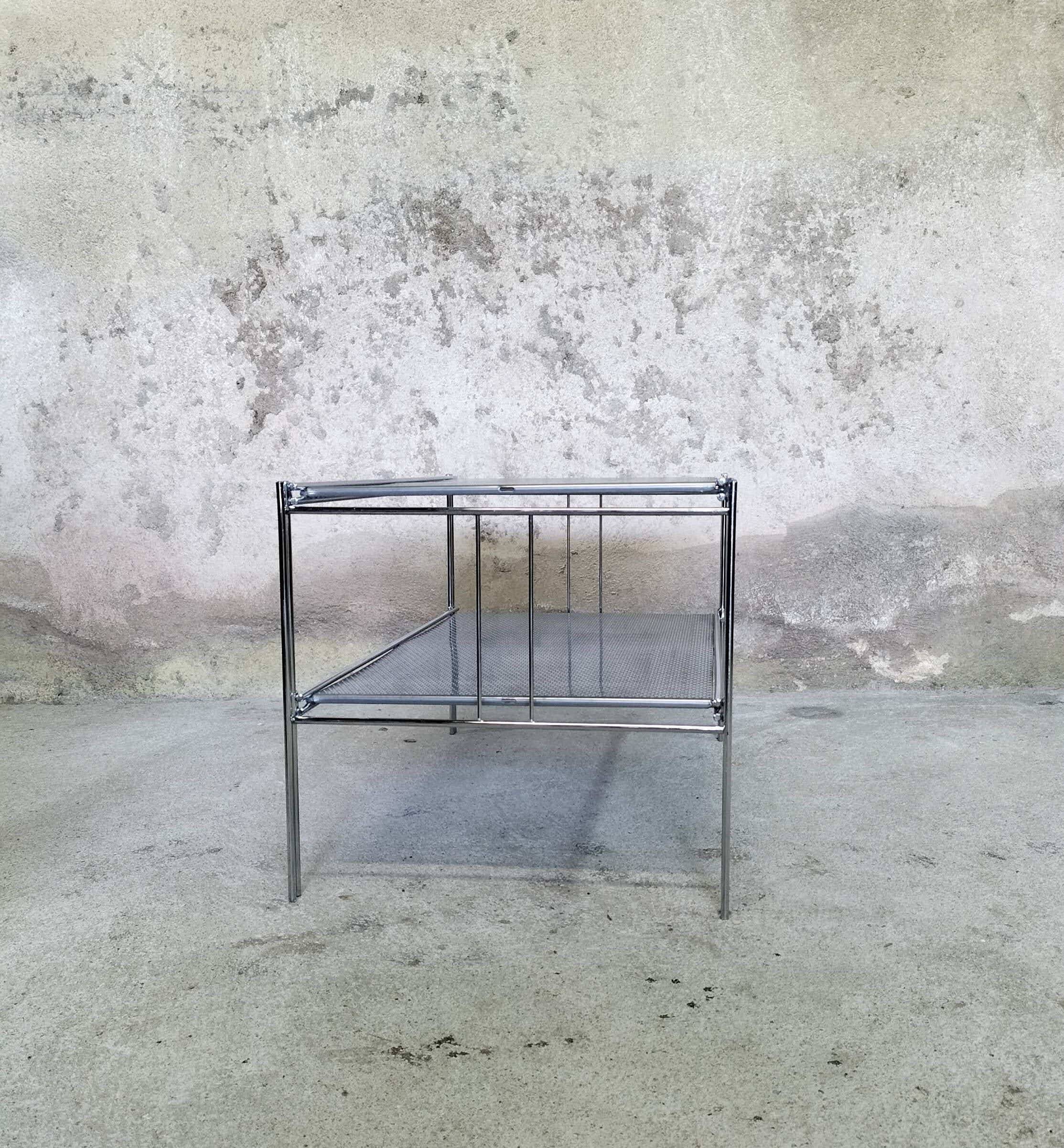 Chrome metal coffee table