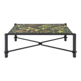 Enameled lava coffee table attributed to Jacques Adnet and Colette Gueden