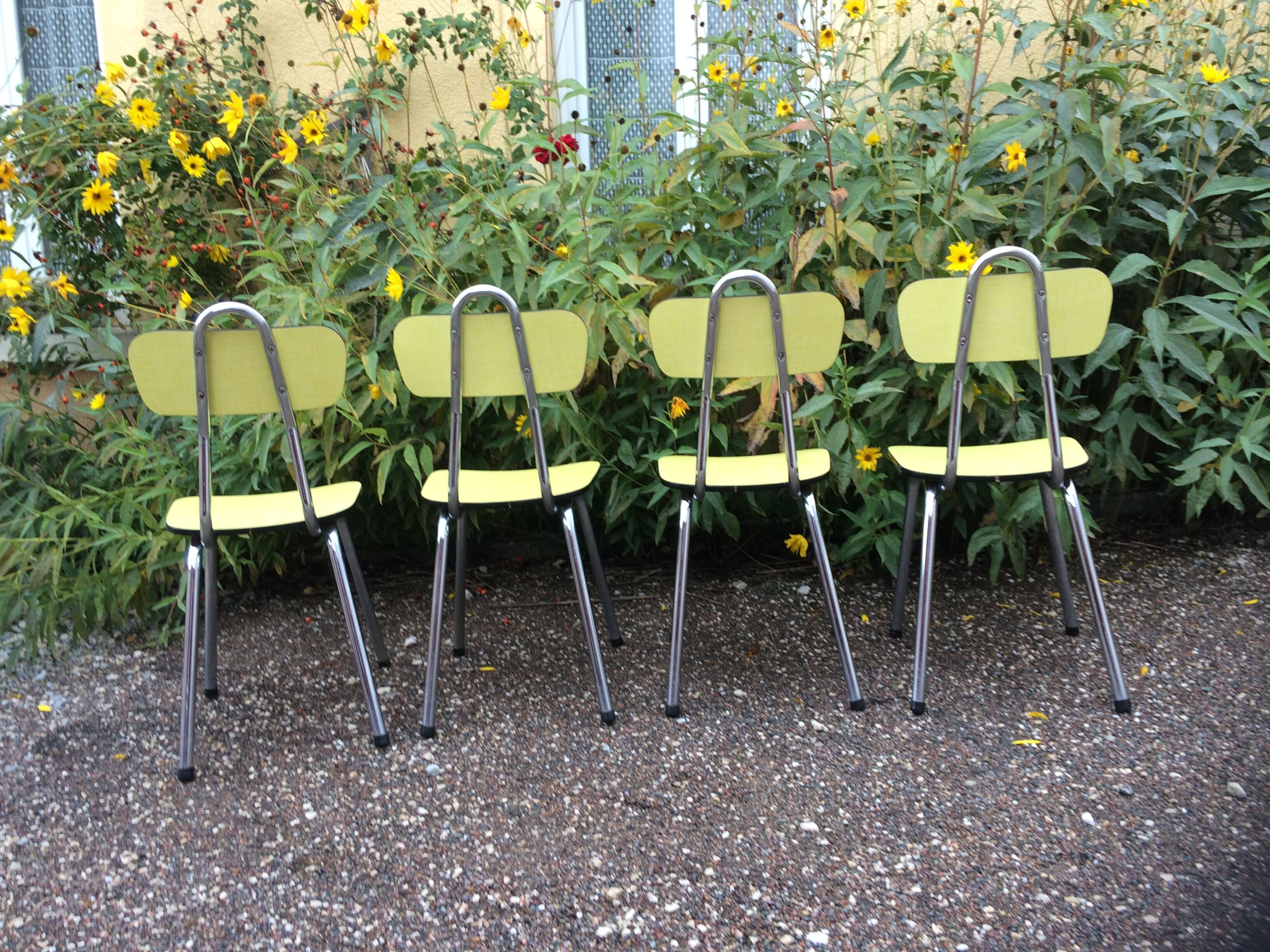 Yellow formica chairs