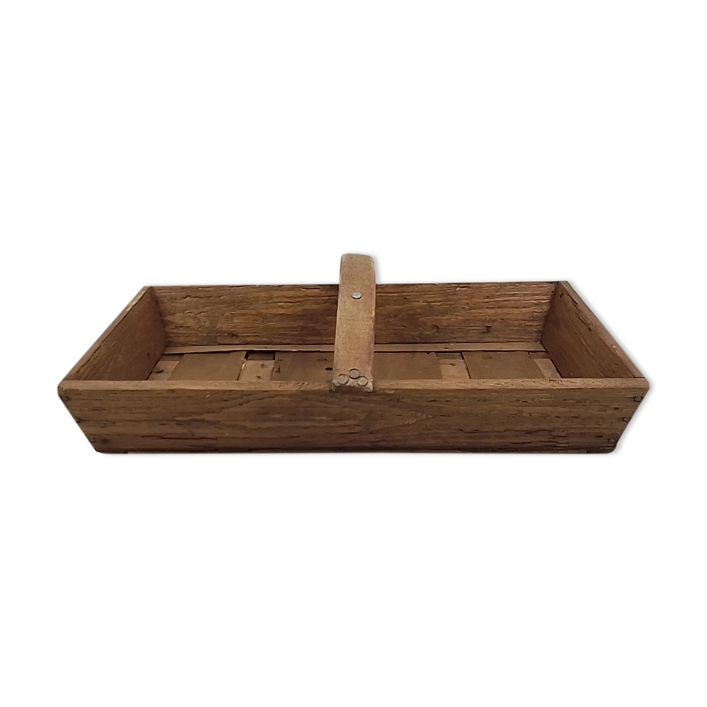 Rectangular wooden basket and crate