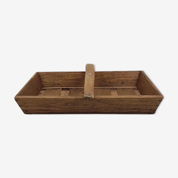 Rectangular wooden basket and crate