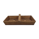 Rectangular wooden basket and crate