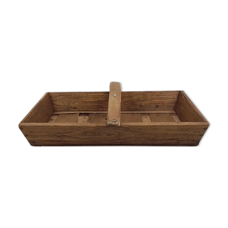Rectangular wooden basket and crate