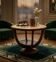 Guéridon, table d’appoint Art déco en marqueterie de marbre et bois