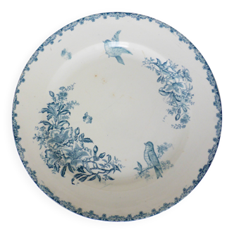 Round ironstone plate from LG Clairefontaine model Bengali 210885.