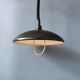 Black oval metal pendant Mid-Century