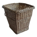Wicker wastebasket