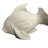 On Jan. Fish - Large Edition model in crackled white ceramic