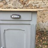 Light grey Parisian buffet raw wood