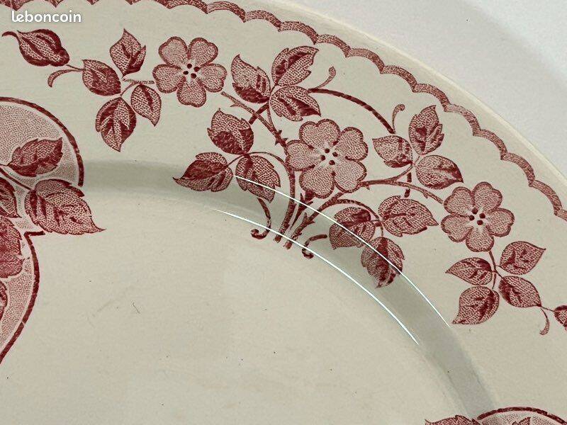 6 assiettes plates Terre de Fer U&C Sarreguemines – Modèle Biarritz
