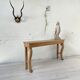 Raw oak butt console