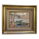 Painting: oil on canvas - animated lake landscape